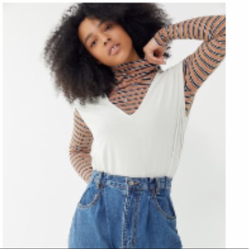 Urban outfitters cropped ivory top